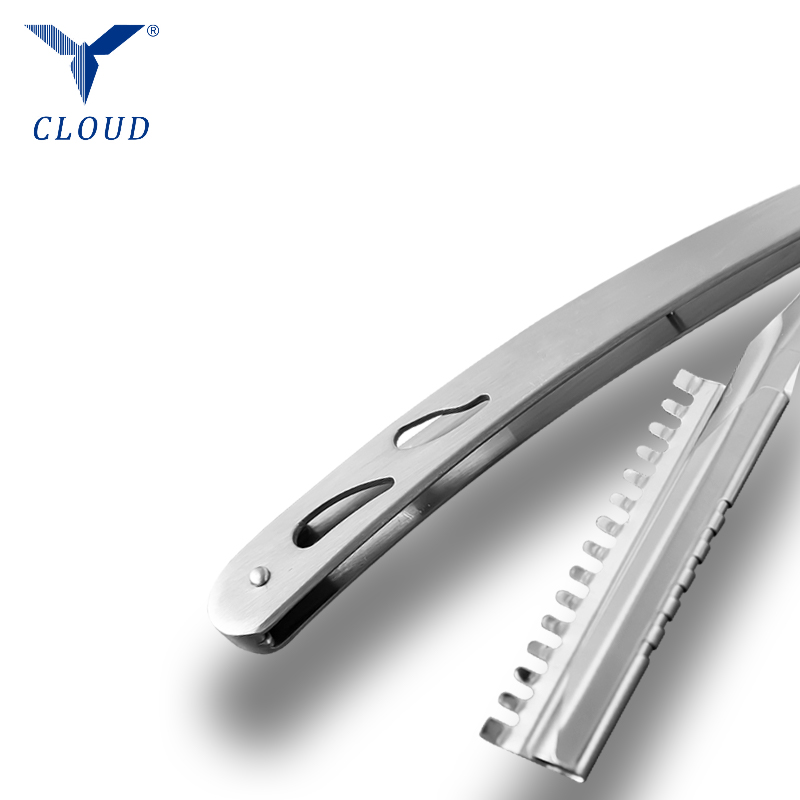 Pemegang Pisau Cukur Lurus Beralun Keluli Tahan Karat Tahan Lama