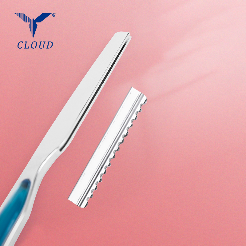 Pisau Cukur Pemotong Rambut Pisau Cukur Lurus Keluli Tahan Karat (Pemegang Plastik)