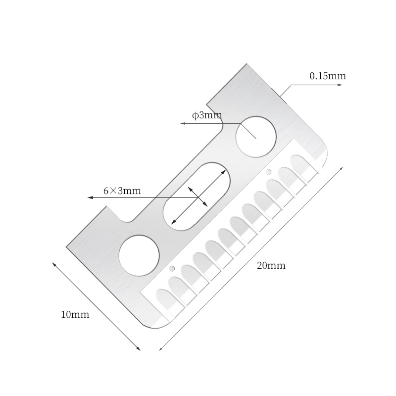 Pisau Cukur Kening Kening Keluli Tahan Karat Satu Sebelah